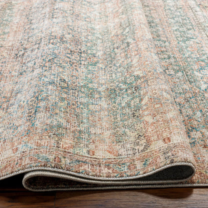 Marlene Rug - 490044 by Becki Owens x Livabliss in emerald, seafoam, light green, light beige, light brown, grass green. Made from face: 100% polyester,