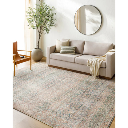 Marlene Rug - 490044 by Becki Owens x Livabliss in emerald, seafoam, light green, light beige, light brown, grass green. Made from face: 100% polyeste