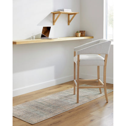 Marlene Rug - 490044 by Becki Owens x Livabliss in emerald, seafoam, light green, light beige, light brown, grass green. Made from face: 100% polyester, warp: 100% cotton in a unique style.