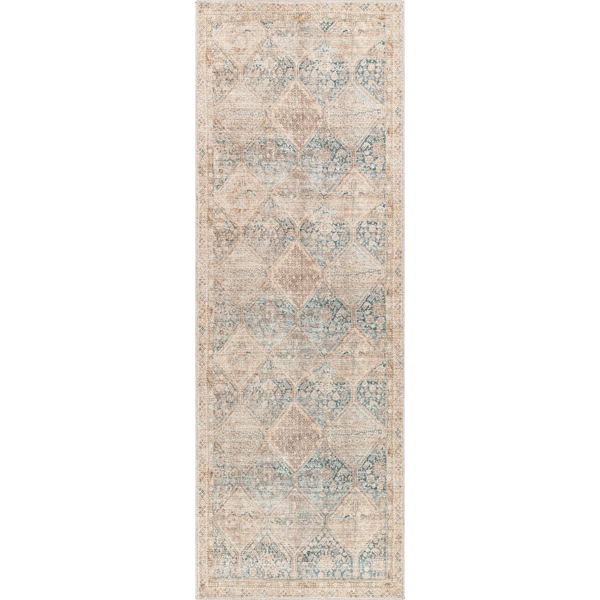 Marlene Rug - 490066 by Becki Owens x Livabliss in emerald, seafoam, light green, light beige, light brown, grass green. Made from face: 100% polyester, warp: 100% cotton in a unique style.