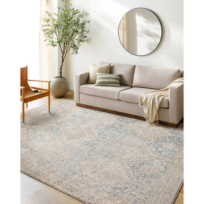 Marlene Rug - 490066 by Becki Owens x Livabliss in emerald, seafoam, light green, light beige, light brown, grass green. Made from face: 100% polyeste