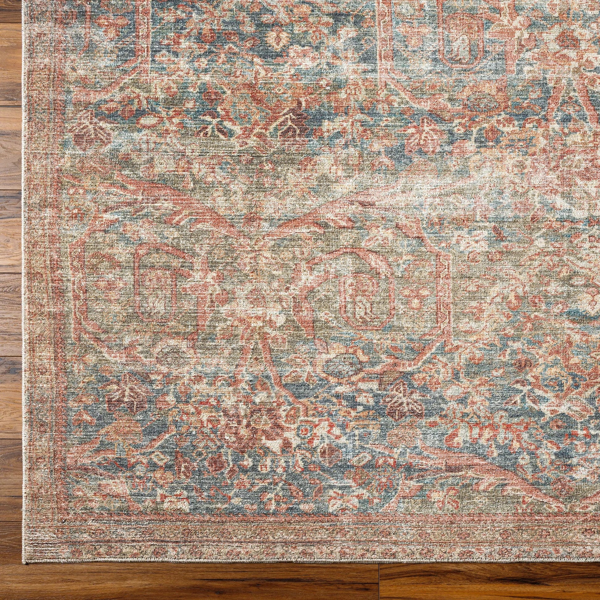 Marlene Rug - 490077 by Becki Owens x Livabliss in charcoal, olive, burgandy, burgundy, sage, ivory. Made from face: 100% polyester, warp: 100% cotton i