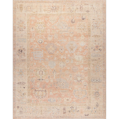 Marlene Rug - 490099 by Becki Owens x Livabliss in dusty pink, tan, ivory, light sage, charcoal, light brown. Made from face: 100% polyester, warp: 100% cotton in a unique style.