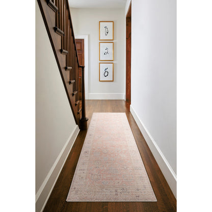 Marlene Rug - 490099 by Becki Owens x Livabliss in dusty pink, tan, ivory, light sage, charcoal, light brown. Made from face: 100% polyester, warp: 100% cotton in a unique style.