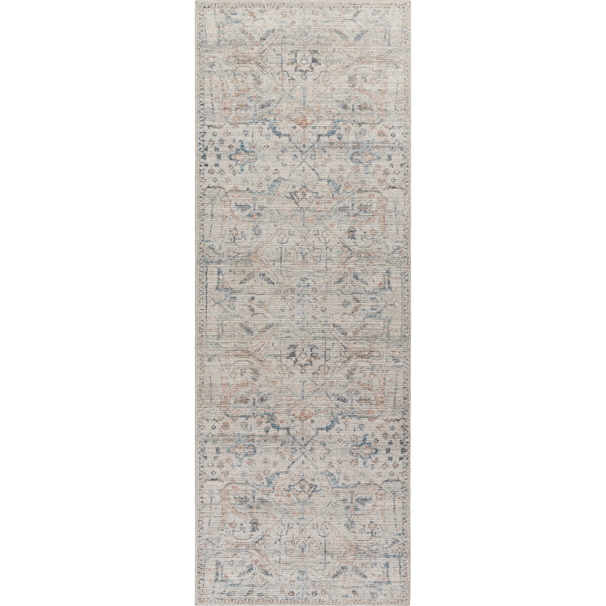 Marlene Rug - 490121 by Becki Owens x Livabliss in cream, pale blue, light blue, olive, rust, black. Made from face: 100% polyester, warp: 100% cotton in a unique style.