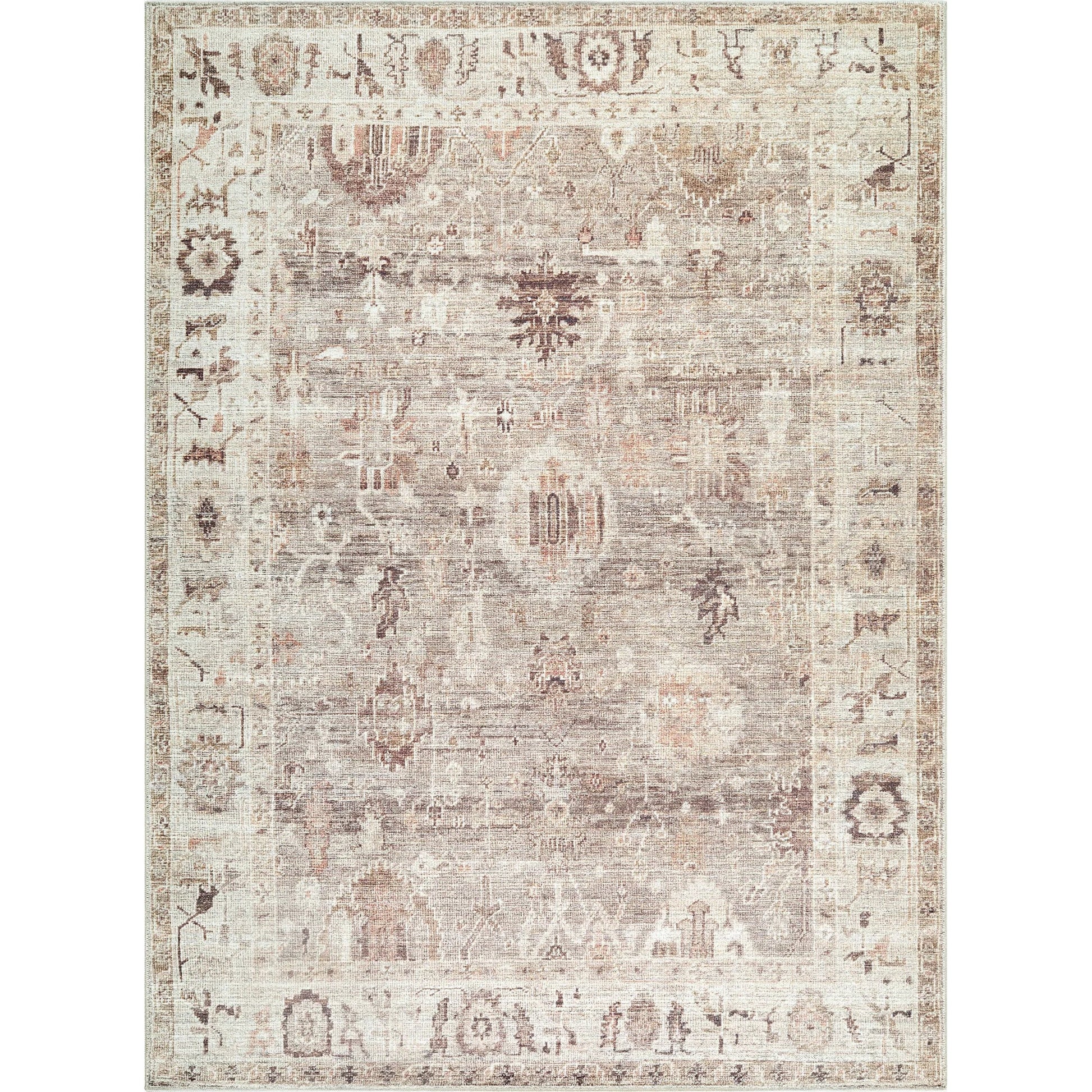 Marlene BOMN-2311 Rug by Becki Owens x Livabliss in 'beige, taupe, ivory, chestnut, sand'. Made from polyester in a unique style.