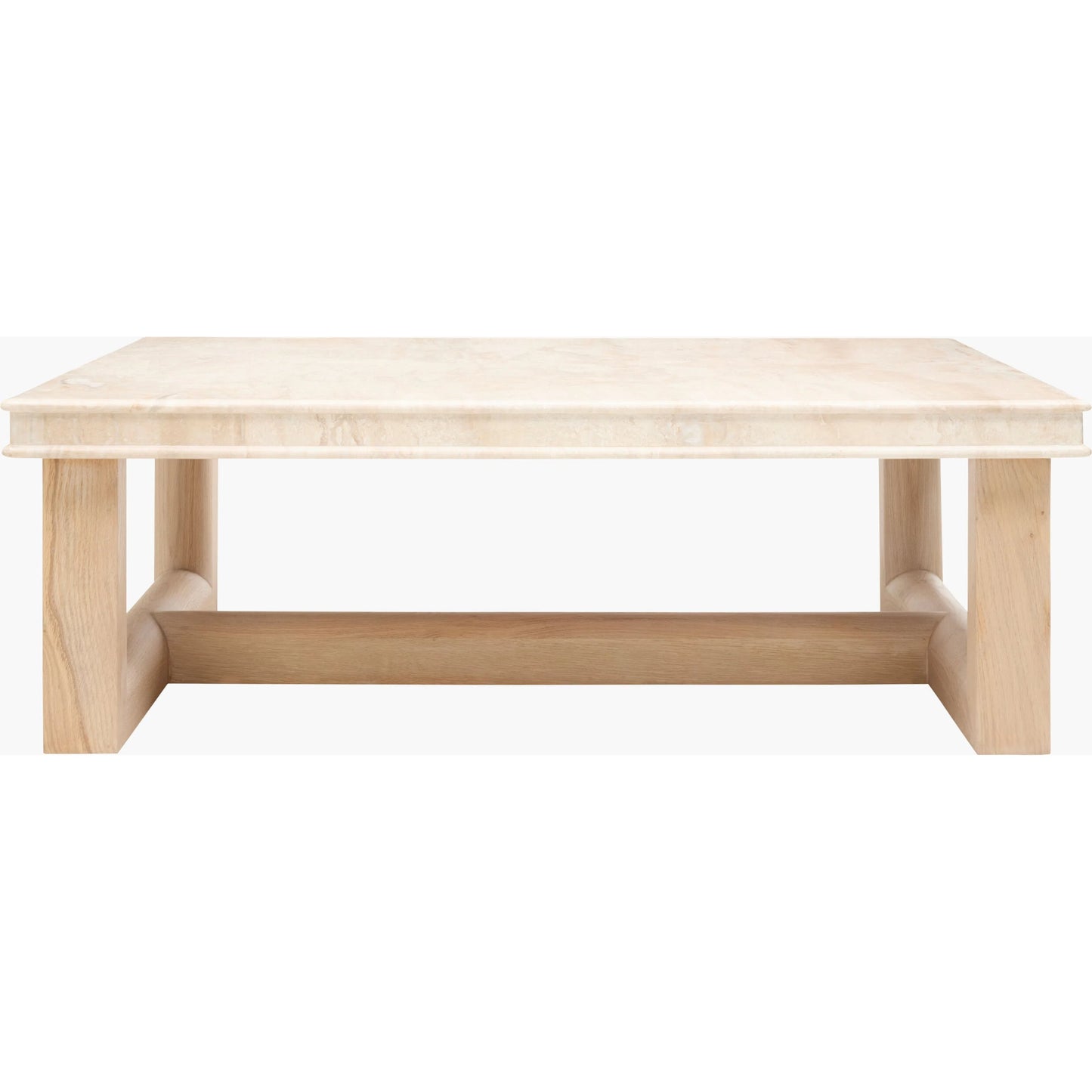 002 SI-2379507 | Additional Silo | Mayson Coffee Table by Becki Owens x Surya in cream, brown and polished, lacquered. Made from marble, oak in a unique style.