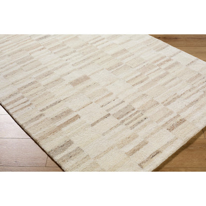 Max BOMX-2302 Rug by Becki Owens x Livabliss in ivory, sandstone, beige, cream, taupe. Made from wool in a unique style.