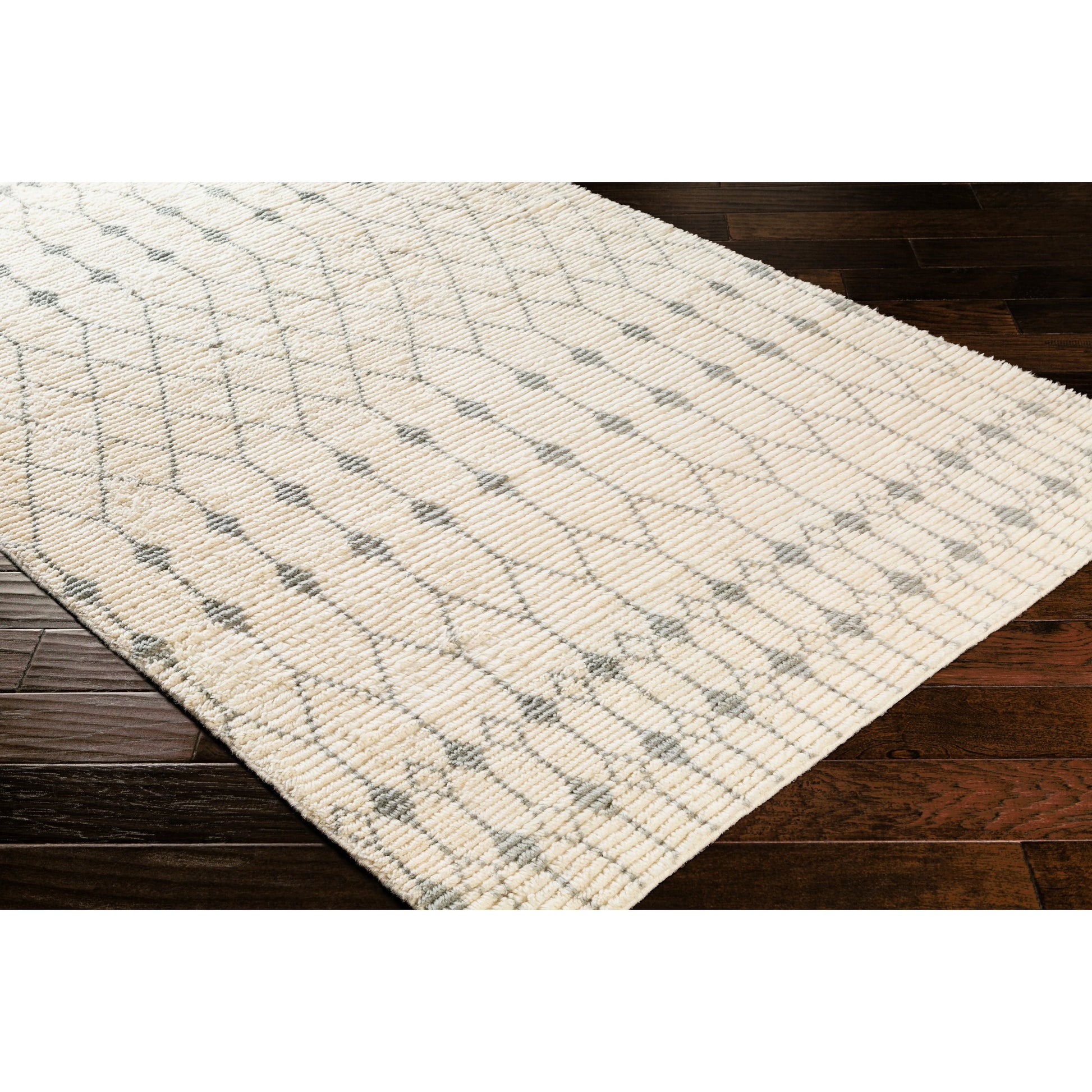 Beni Ourain Rug - 24183 by Surya in ivory, seafoam. Made from unique in a unique style.