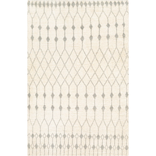 Beni Ourain Rug - 24183 by Surya in cream, light gray. Made from unique in a unique style.