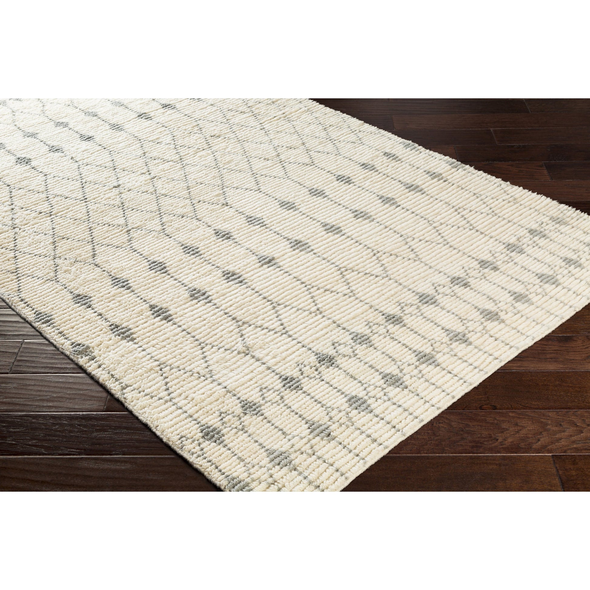 Beni Ourain Rug - 24183 by Surya in ivory, seafoam. Made from unique in a unique style.