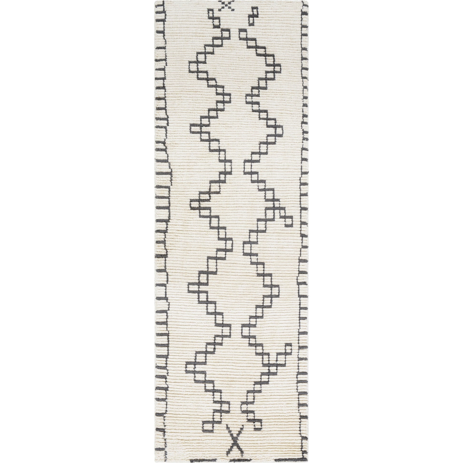 Beni Ourain Rug by Surya in ivory, charcoal. Made from unique in a unique style.