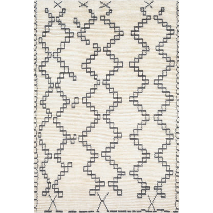 Beni Ourain BON-2301 Rug by Surya in ivory, charcoal. Made from unique in a unique style.