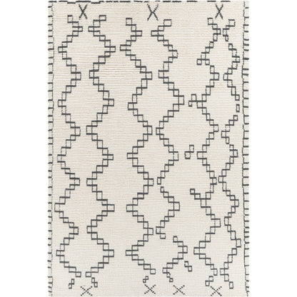Beni Ourain BON-2301 Rug by Surya in ivory, charcoal. Made from unique in a unique style.