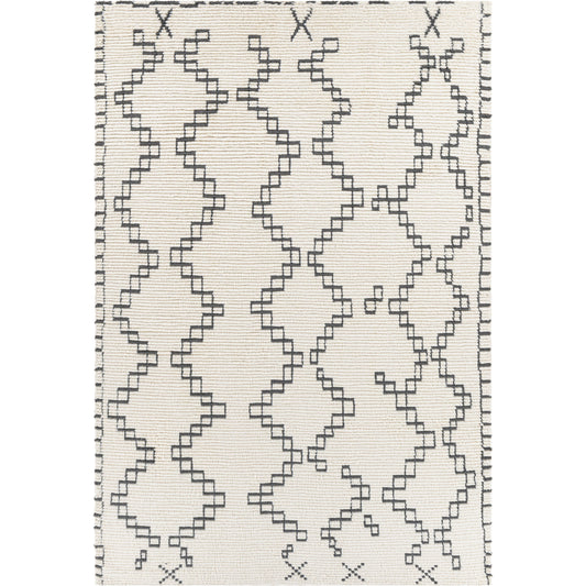 Beni Ourain BON-2301 Rug by Surya in ivory, charcoal. Made from unique in a unique style.