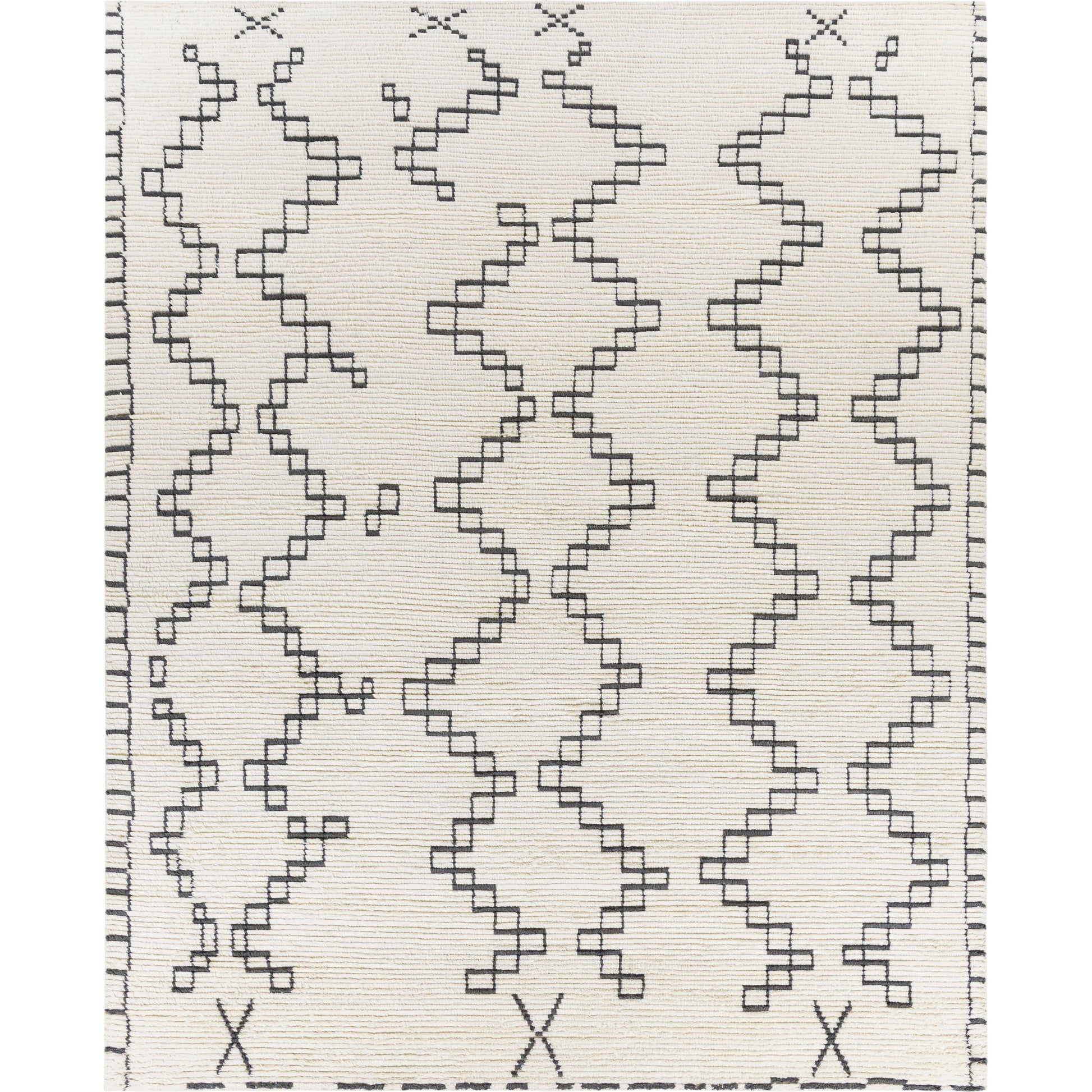 Beni Ourain BON-2301 Rug by Surya in ivory, charcoal. Made from unique in a unique style.