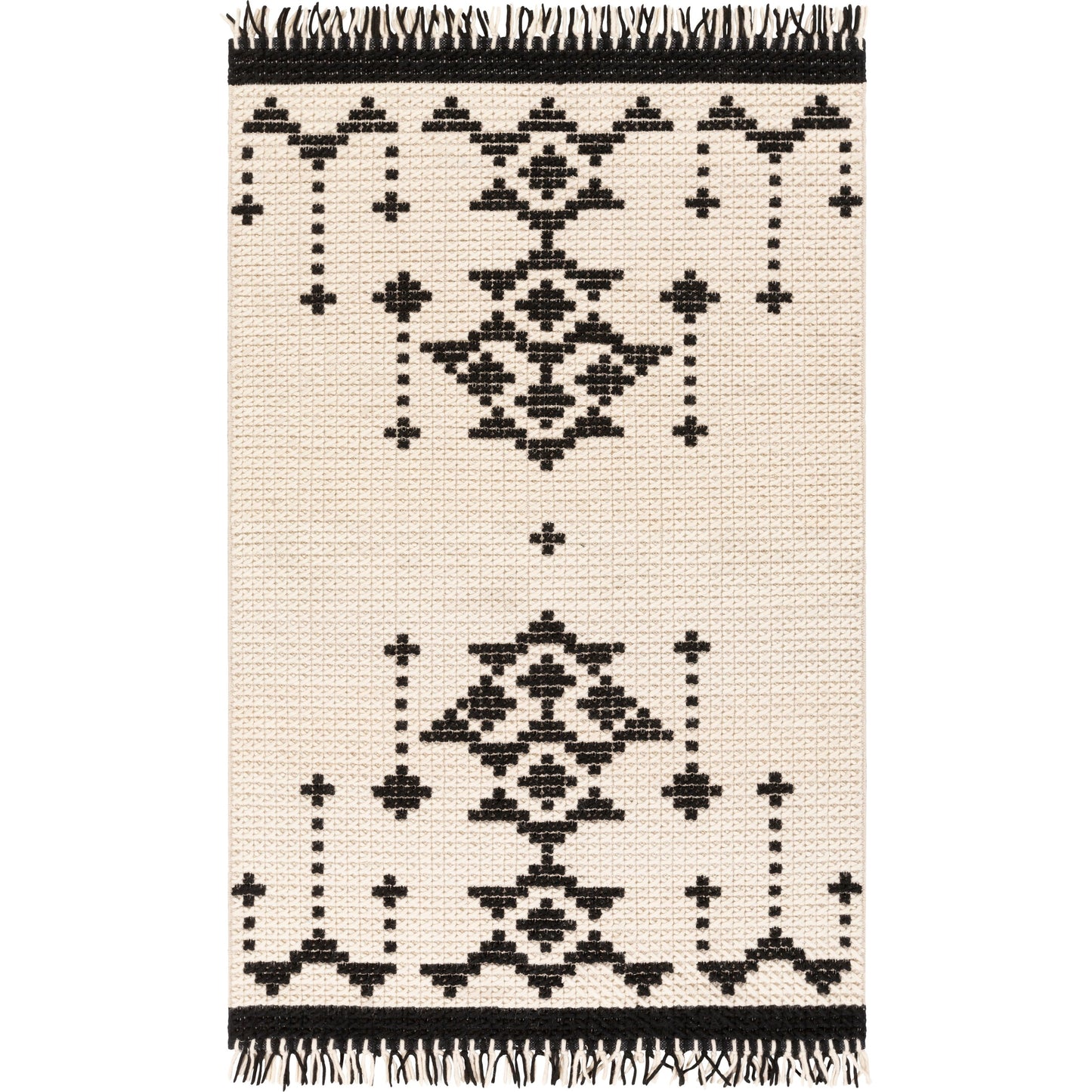 001 SI-1796206,SI-1796209 | Primary Silo | Beni Ourain Rug - 25251 by Surya in black, cream. Made from 100% new zealand wool in a unique style.