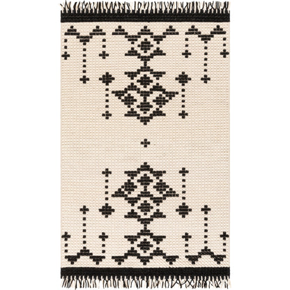 Beni Ourain Rug - 25251 by Surya in black, cream. Made from 100% new zealand wool in a unique style.