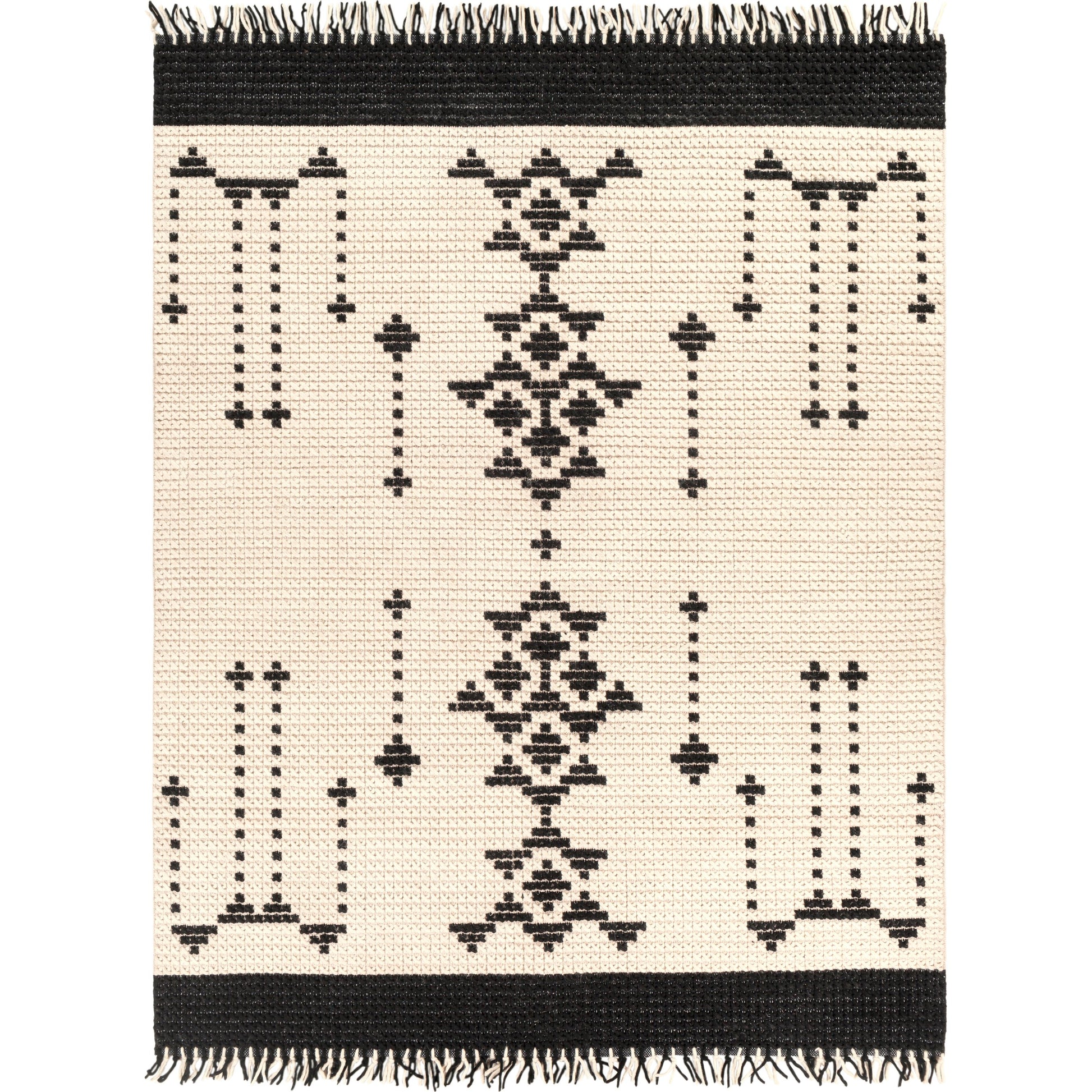 Beni Ourain Rug - 25251 by Surya in black, cream. Made from 100% new zealand wool in a unique style.
