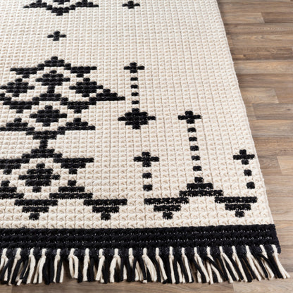 Beni Ourain Rug - 25251 by Surya in black, cream. Made from 100% new zealand wool in a unique style.
