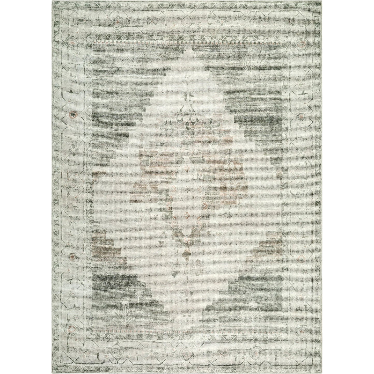 001 SI-2385822,SI-2385823 | Primary Silo | Luca BONC-2303 Rug by Becki Owens x Livabliss in the prominent colors in this rug are: sage, ivory, taupe, dusty rose.. Made from polyester in a unique style.