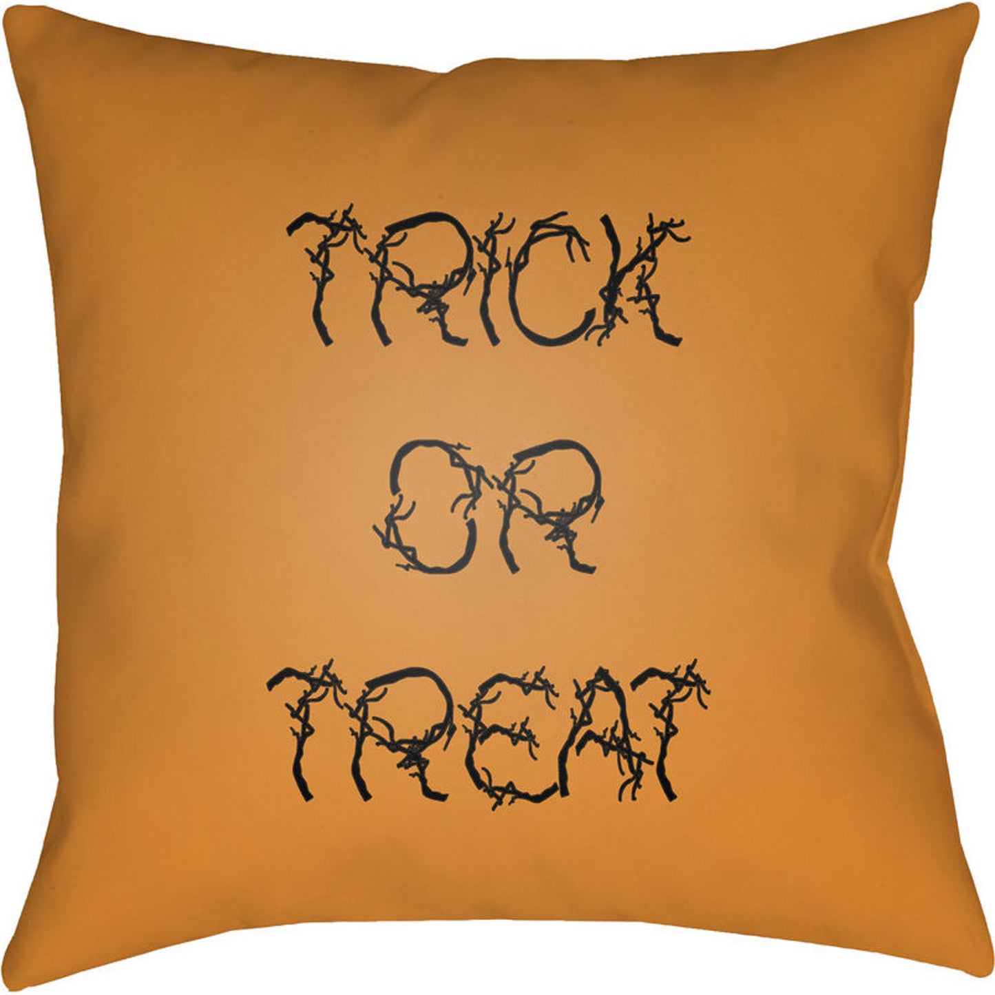 003 S-227421 | Primary Silo | Boo Indoor/Outdoor Pillow by Livabliss in orange, black. Made from front: 100% polyester, back: 100% polyester in a modern style.