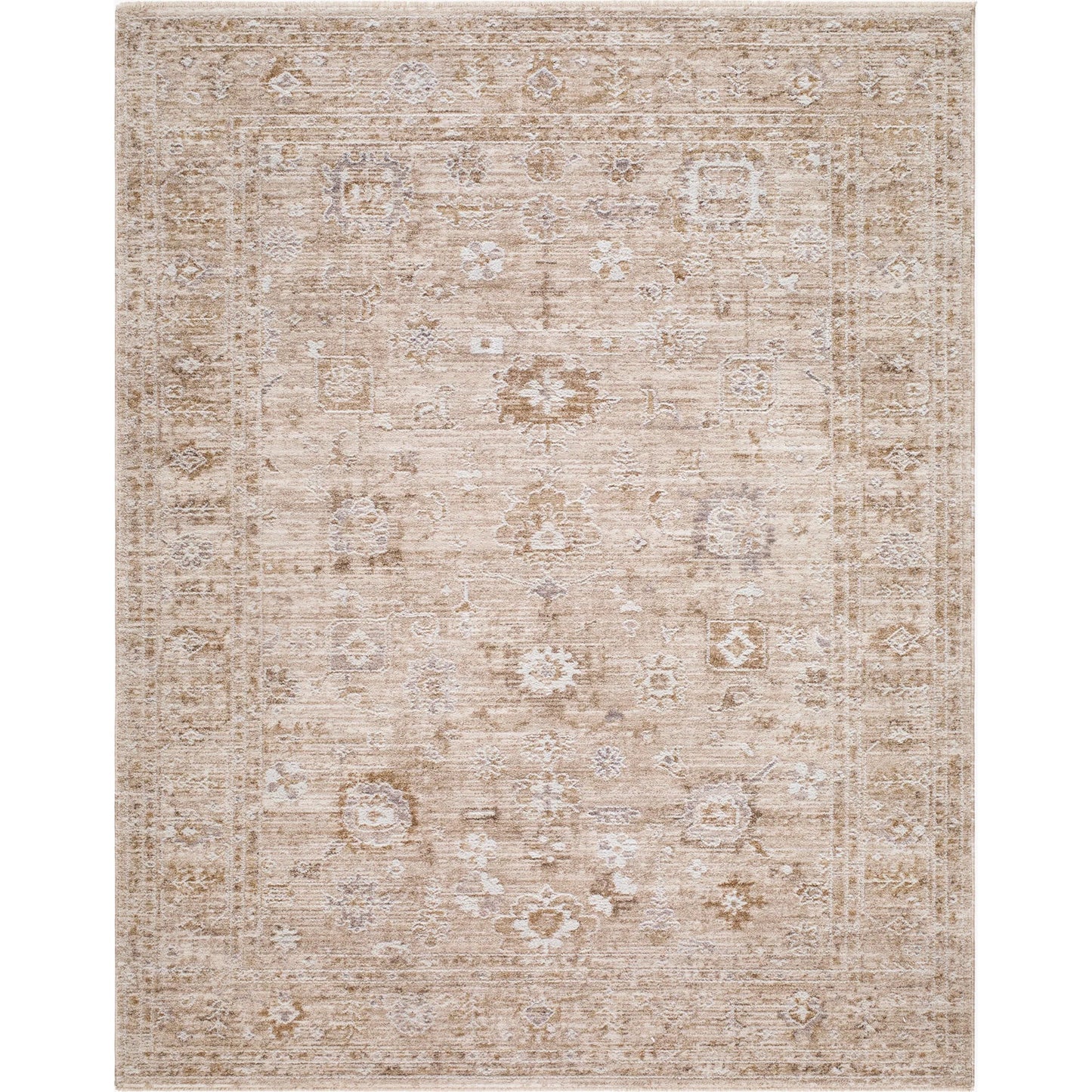 001 SI-2530339,SI-2530340,SI-2530343 | Primary Silo | Penny BOPE-2300 Rug by Becki Owens x Livabliss in ivory, off, white, mustard, tan, medium gray. Made from polyester in a unique style.