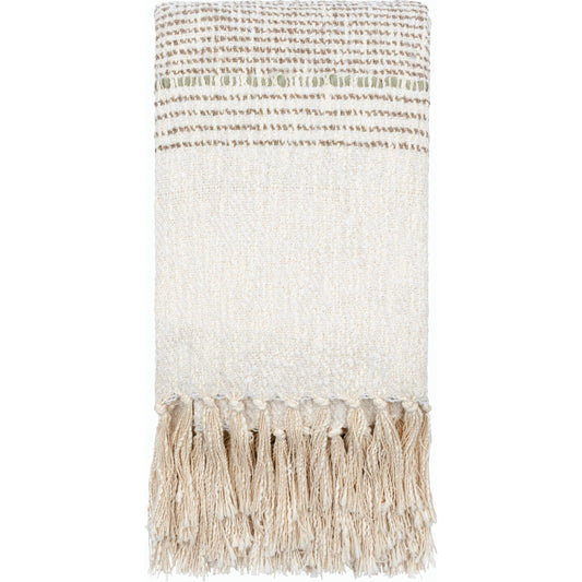 Prolo Throw - 496288 by Becki Owens x Livabliss in light beige, medium gray. Made from cotton, acrylic, polyester in a cottage & farmhouse style.