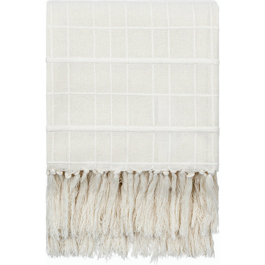 Prolo Throw - 496291 by Becki Owens x Livabliss in cream. Made from cotton in a cottage & farmhouse style.