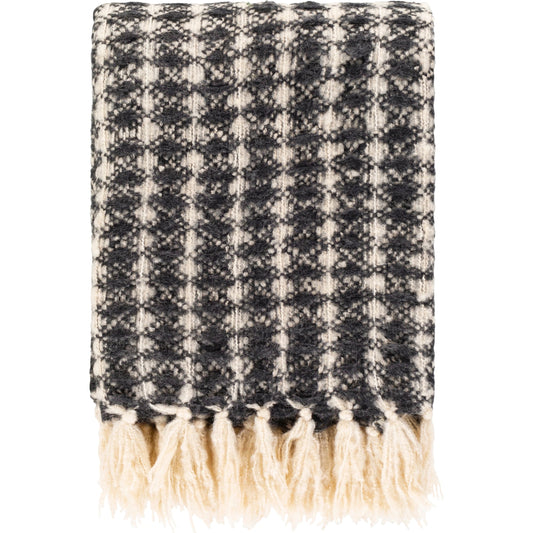 Boris - 27968 by Surya in black, off-white. Made from 80% acrylic, 20% nylon in a eclectic & global style.