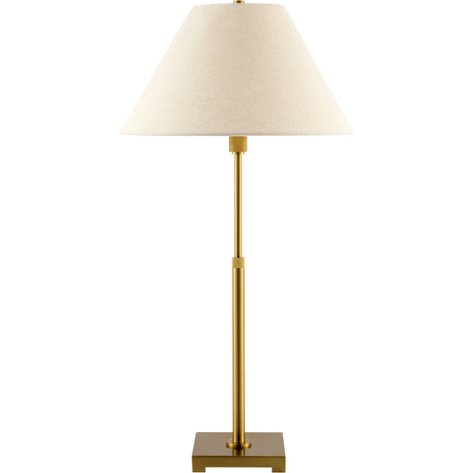 000 SI-2632359 | Primary Silo | Ondara Accent Table Lamp by Becki Owens x Livabliss in metallic brass, white, translucent and metallic. Made from iron, linen, polyester in a unique style.
