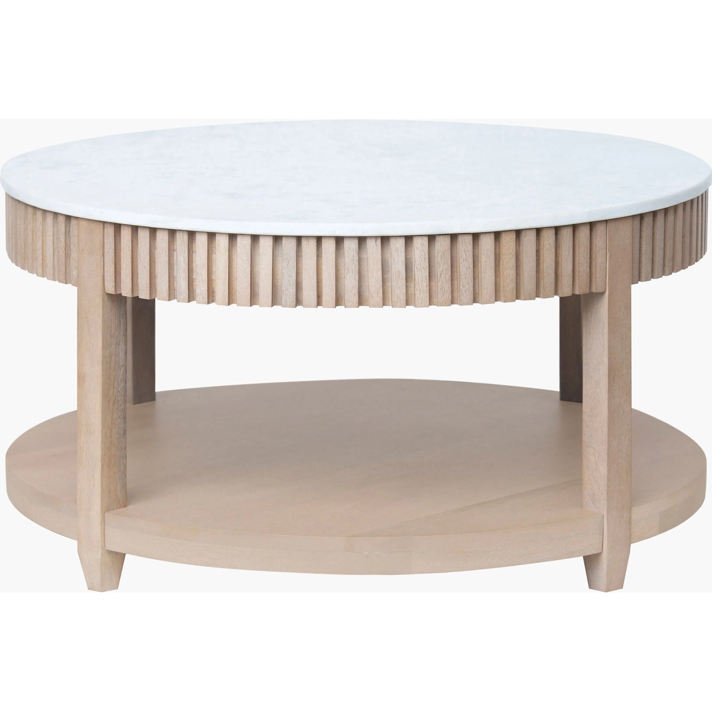 002 SI-2349629 | Additional Silo | Rosemary Coffee Table by Becki Owens x Livabliss in top: white; base: clear and natural, washed, lacquered. Made from marble, mango wood in a transitional style.