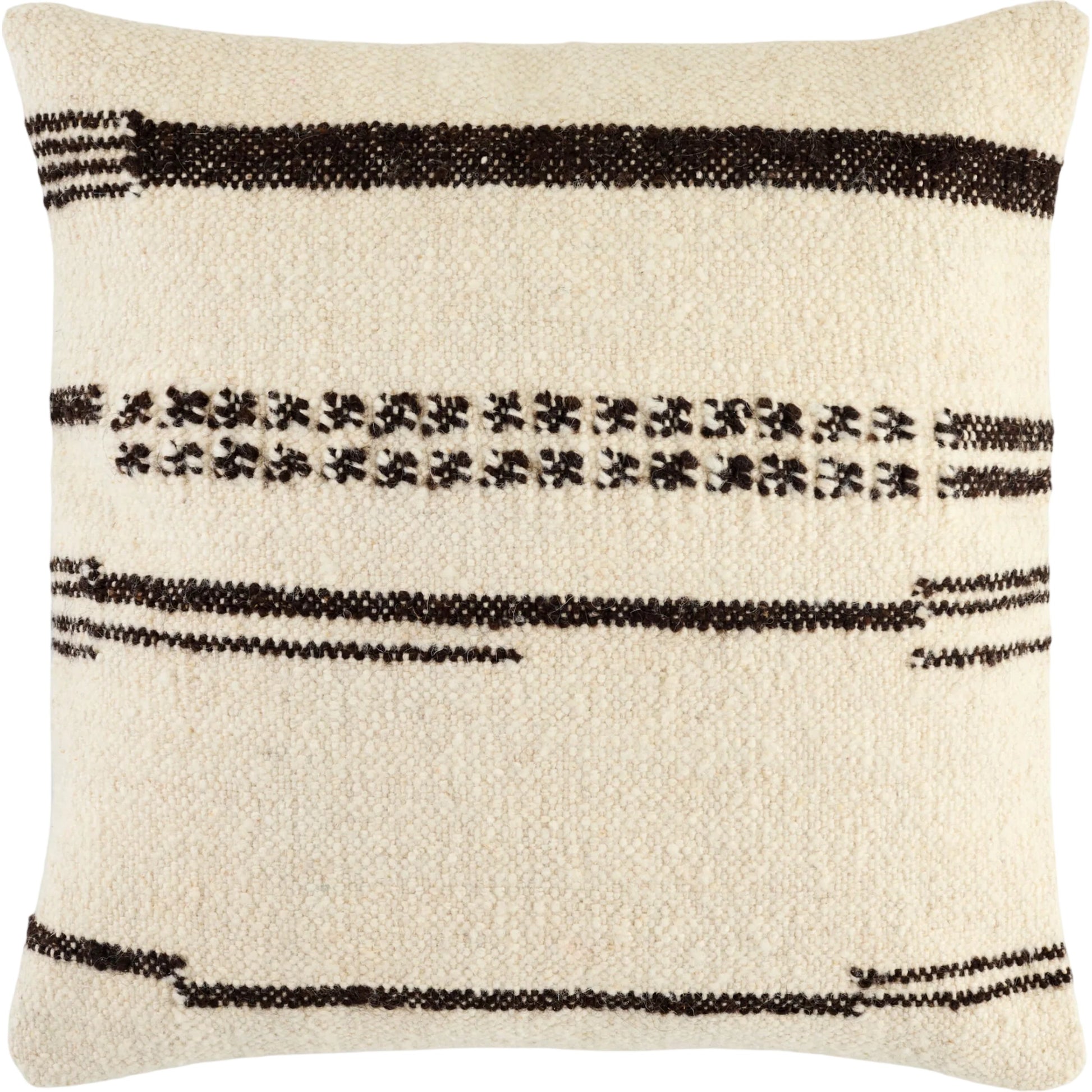 Solea Accent Pillow by Becki Owens x Livabliss in ivory, espresso. Made from cotton in a unique style.