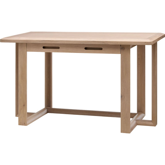 Solano Console Table by Becki Owens x Surya in beige. Made from oak veneer, oak in a unique style.