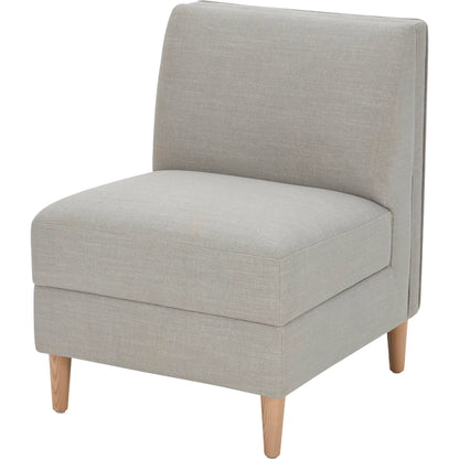Stinson Dining Chair by Becki Owens x Surya in light gray. Made from polyester, linen, ash wood, foam in a unique style.