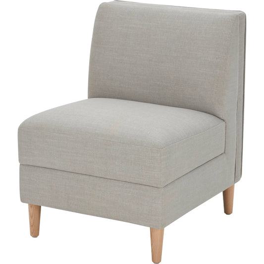 Stinson Dining Chair by Becki Owens x Surya in light gray. Made from polyester, linen, ash wood, foam in a unique style.