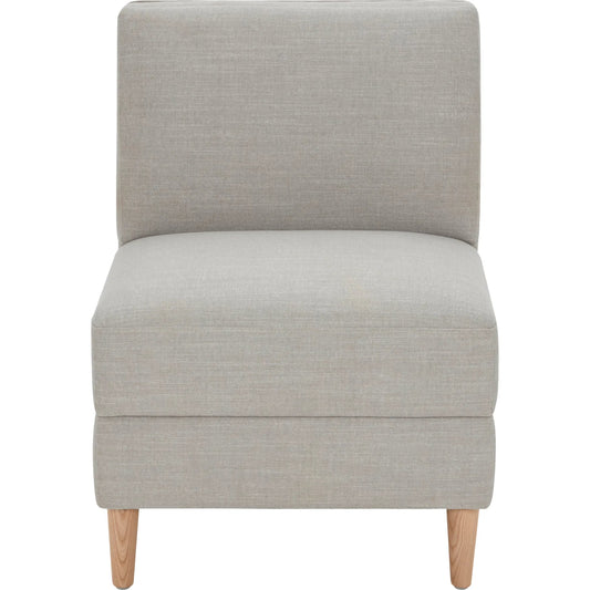 Stinson Dining Chair by Becki Owens x Surya in light gray. Made from polyester, linen, ash wood, foam in a unique style.