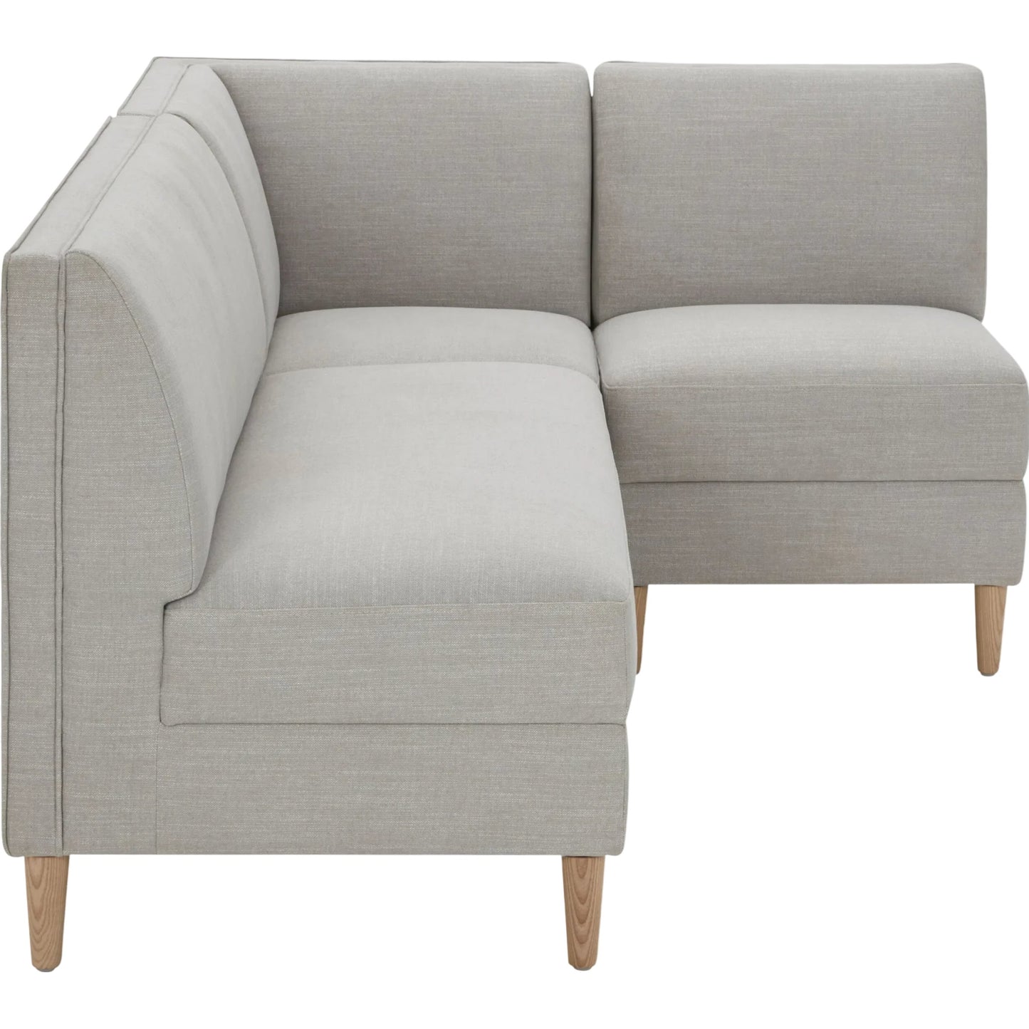 002 SI-2379514 | Additional Silo | Stinson Dining Chair by Becki Owens x Surya in light gray. Made from polyester, linen, ash wood, foam in a unique style.