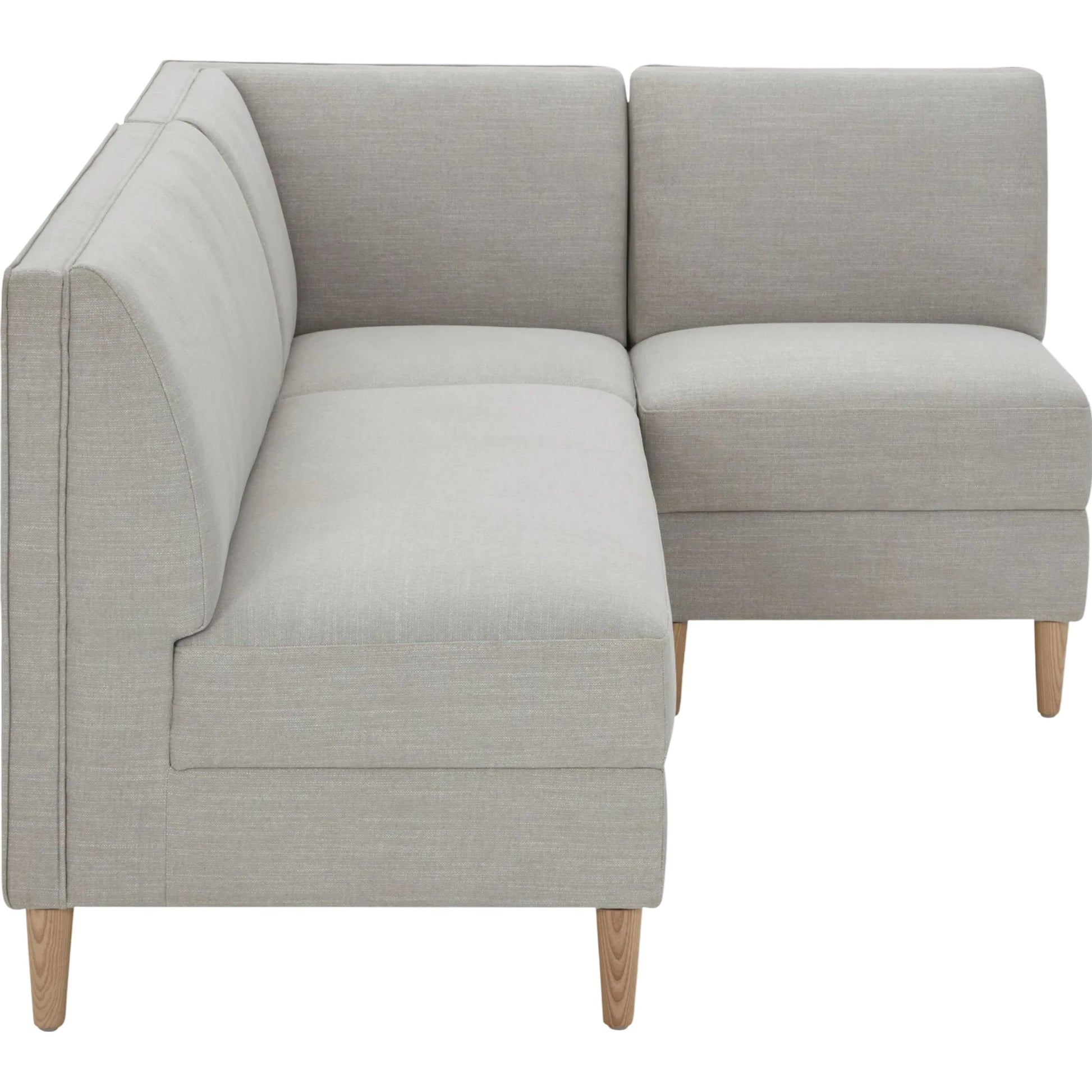 Stinson Dining Chair by Becki Owens x Surya in light gray. Made from polyester, linen, ash wood, foam in a unique style.