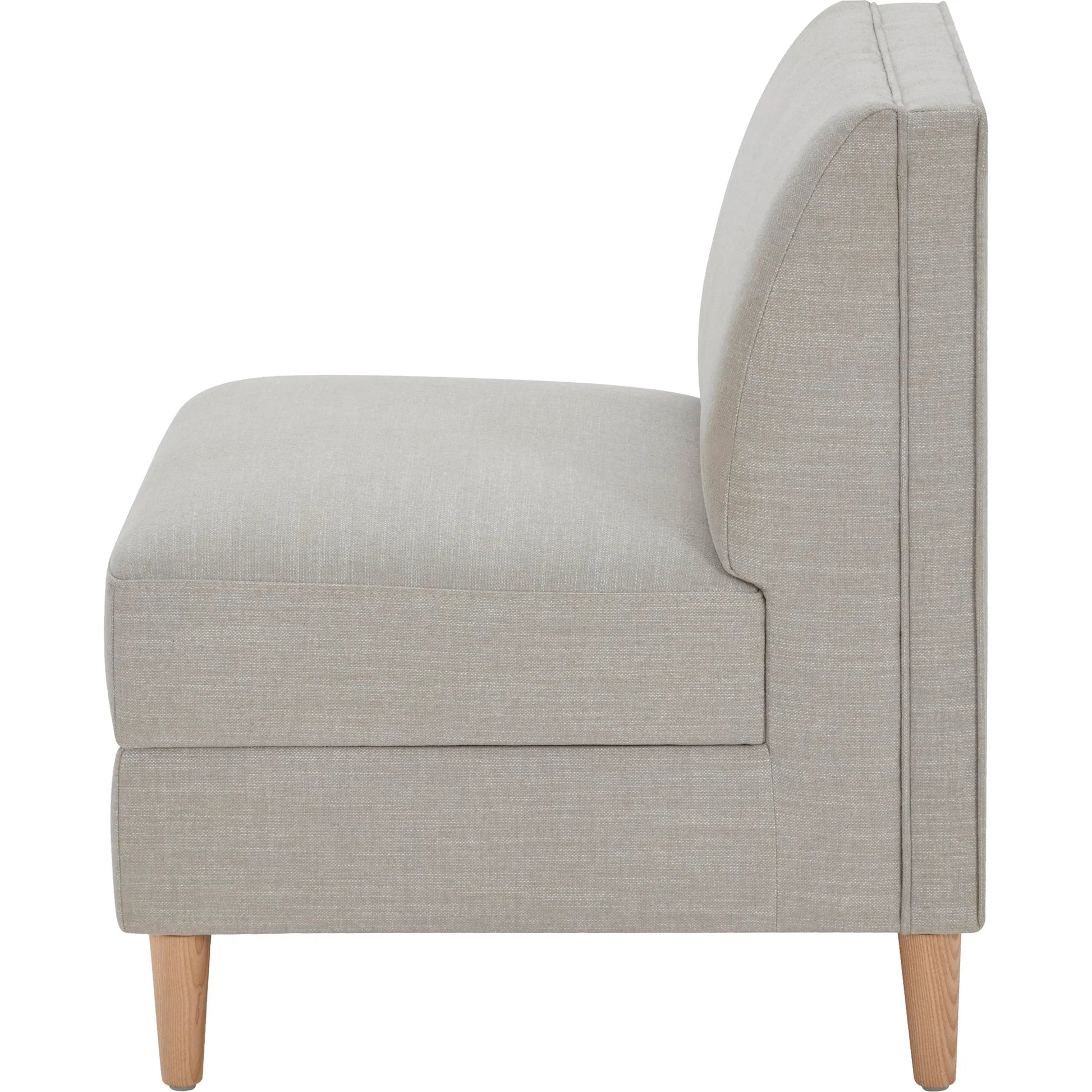 Stinson Dining Chair by Becki Owens x Surya in light gray. Made from polyester, linen, ash wood, foam in a unique style.