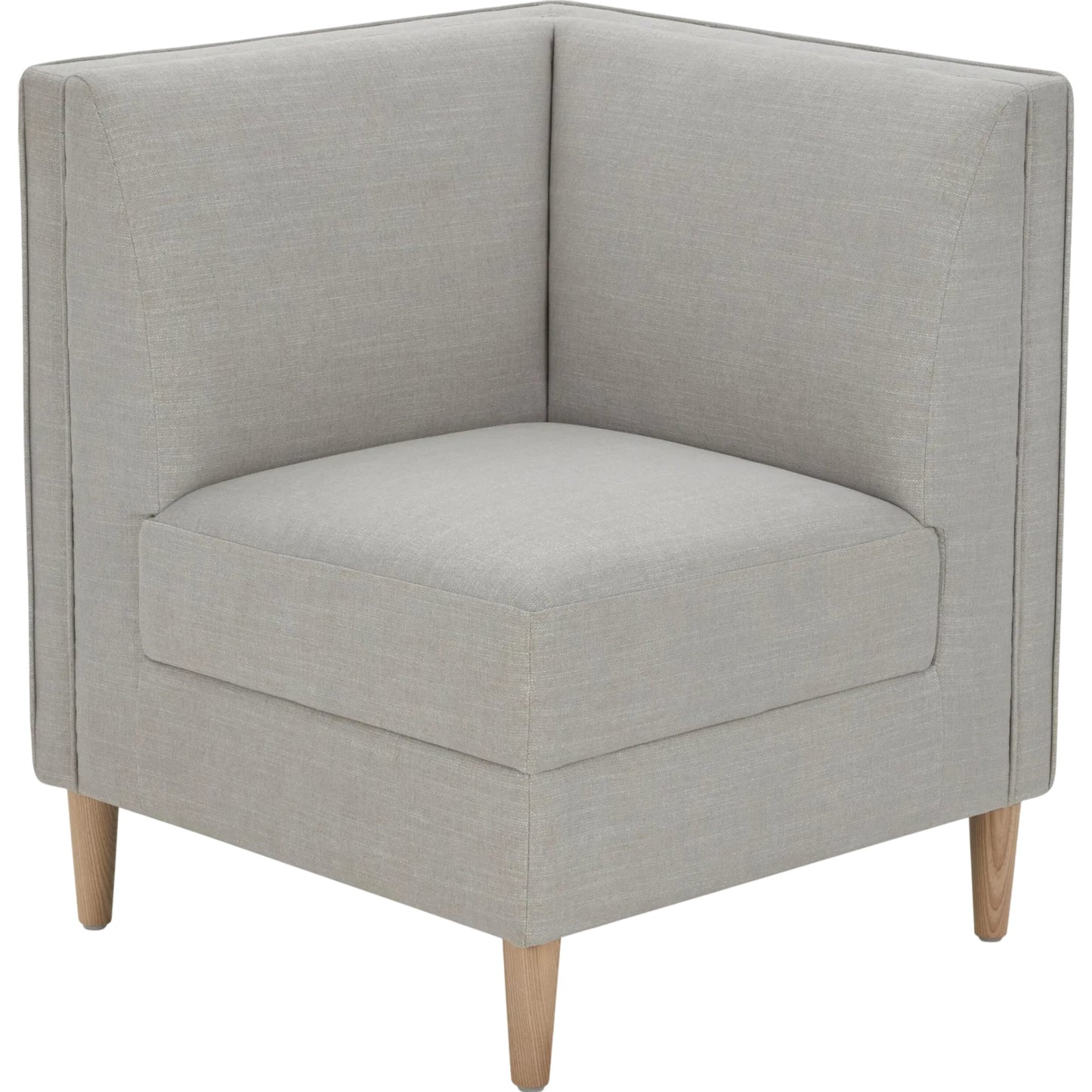 001 SI-2379516 | Primary Silo | Stinson Dining Chair by Becki Owens x Surya in light gray. Made from polyester, linen, ash wood, foam in a unique style.