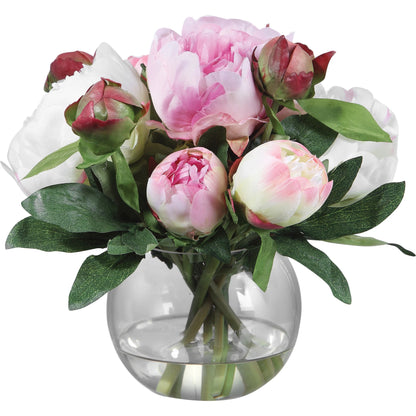 Blaire Peony Bouquet by Uttermost. Made from polyester, plastic, iron, glass in a modern style.