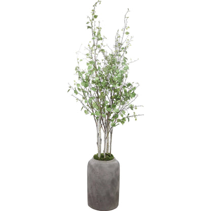Aldis Potted River Birch by Uttermost. Made from polyester, plastic, iron, vase in a modern style.