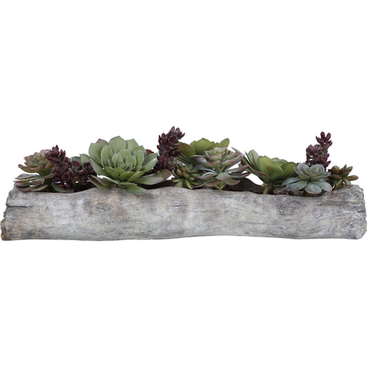 Charita Lush Succulents by Uttermost. Made from plastic, iron, glue, soil, cement in a cottage & farmhouse style.