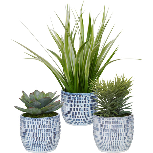 Puebla Greenery by Uttermost in blue, white. Made from plastic, ceramic, latex, foam in a unique style.
