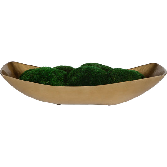 Venice Moss Centerpiece by Uttermost in brass. Made from aluminum, foam in a modern style.
