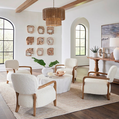 Taos Aloe Centerpiece by Uttermost in ivory. Made from foam, ceramic, iron, glue in a modern style.