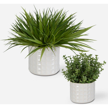 Edgewood Greenery by Uttermost in white. Made from plastic, ceramic, iron, polyester, glue in a modern style.