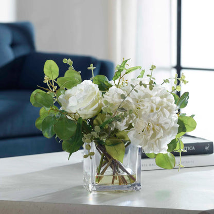 Rosewood Garden Bouquet by Uttermost. Made from polyester, plastic, iron, glass, glue in a modern style.