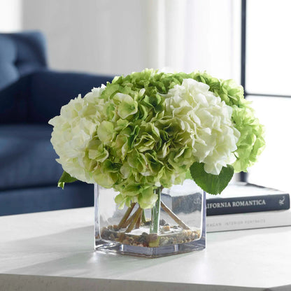 Savannah Bouquet by Uttermost in white. Made from polyester, plastic, foam, rocks, glass in a modern style.
